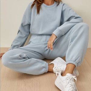 Reformation Boyfriend Sweatpants in Barely Blue💙